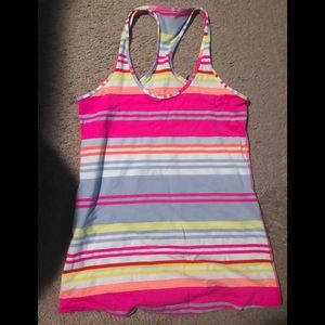 Lululemon Cool Racerback Tank/ neon stripes